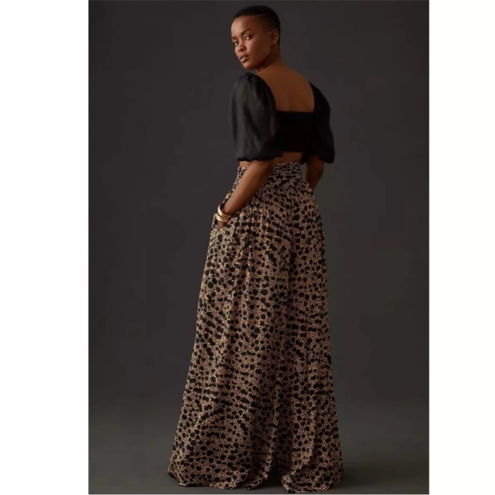 By Anthropologie Brown/Black Motif Wide-Leg Pant US size 2